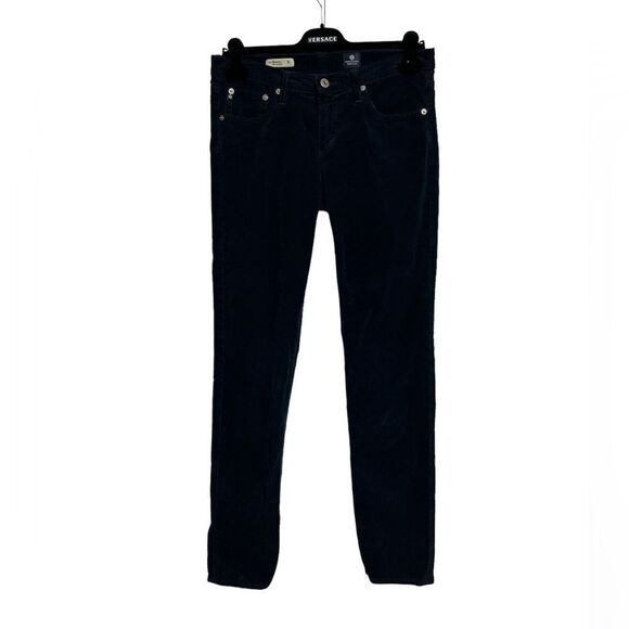 AG Adriano Goldschmied Stevie Slim Straight Corduroy Pants in Dark Navy - Picture 2 of 13